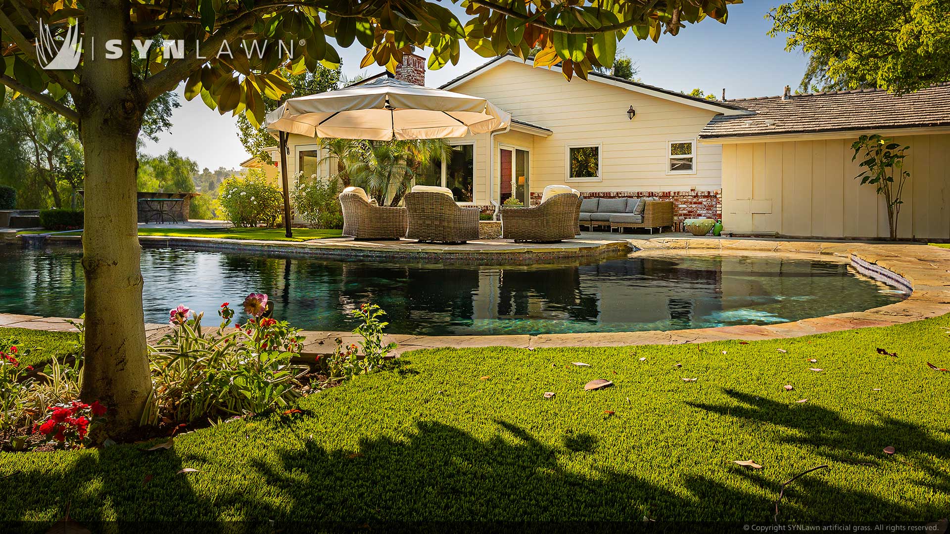 image of SYNLawn West Palm Beach FL residential artificial grass for celebrity superstar backyards